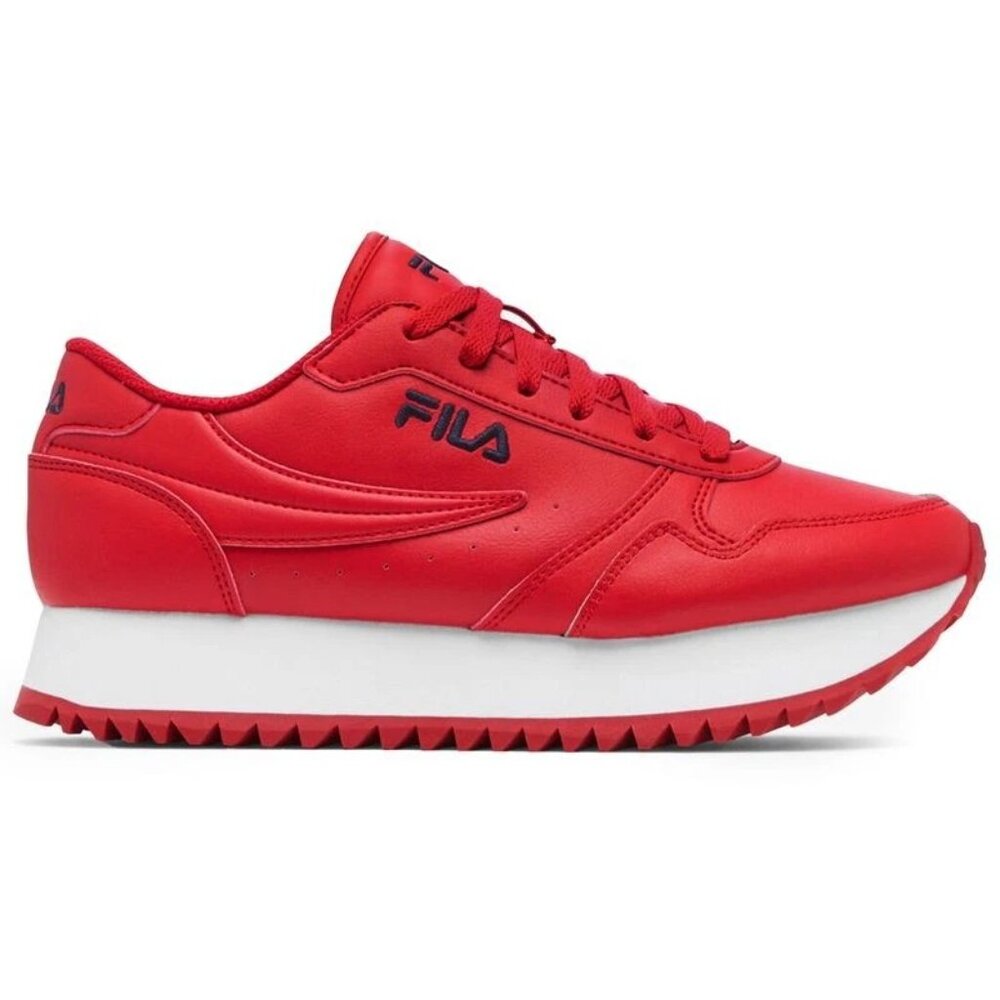 FILA Women's Sneakers RED Low-Top Classic Retro Style 5RM01999-647 White Size 9 - Picture 5 of 8